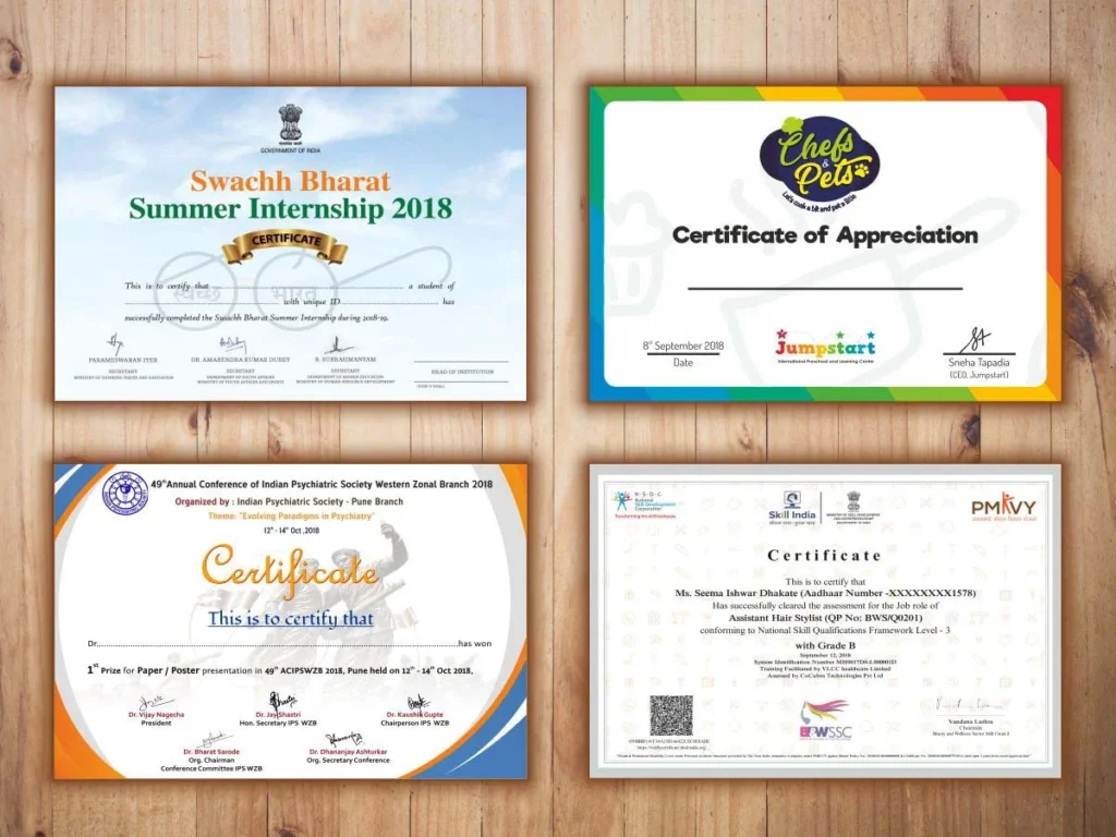 Certificate Printing Poole