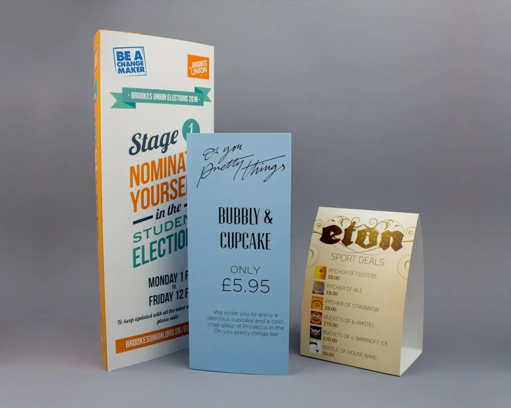 Table Tents Printing Poole
